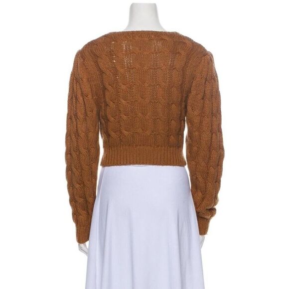 MUSIER Paris Cable Knit Sweater - Tan - Size 36 US 6 - Picture 3 of 13
